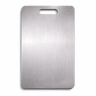 Tábua de Corte Aço Inox Antibacteriana Dupla Face 34x23 Cozinha Profissional