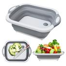 Tábua De Corte Alimento Multifuncional Retrátil 3 Em 1 Tábua De Corte Alimento Multifuncional Retrátil 3 Em 1