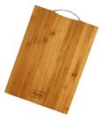 Tabua de corte bambu c/ alca em inox 21x32 mori