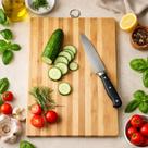 Tábua De Corte Bambu Grande 28x38cm Cozinha Servir Carne Legumes Frutas Frios Pão Petiscos