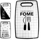 Tábua de Corte Carne Legumes Queijo para Cozinha Estampas Coração Grid Bolinhas