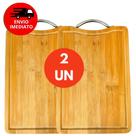 Tábua De Corte Com Alça para Carne Madeira Bambu Retangular 33cm Churrasco Frios Legumes Tábua De Corte Com Alça para Carne Madeira Bambu Retangular 33cm Churrasco Frios Legumes