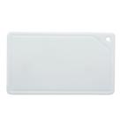 Tábua de Corte com Caneleta Reta para Pães e Queijos Placa Lisa Profissional em Plástico Branco 37 cm - Pronyl