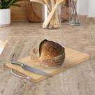 Tábua de Corte Cozinha Resistente 32x19cm Bambu Com Alça