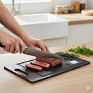 Tabua De Corte Culinária Antibacteriana Lavável Em Polímero Com Alça Funcional Gourmet