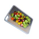 Tábua de corte gourmet Retangular dupla inox e polietileno