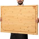 Tábua de corte HIWARE 36x24 Extra Large Bamboo com Juice Groove