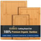 Tábua de corte Hiware Bamboo de 3 peças com Juice Groove Tábua de corte Hiware Bamboo de 3 peças com Juice Groove
