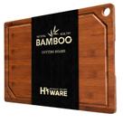 Tábua de corte Hiware Wood Heavy Duty Bamboo com Juice Groove