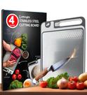 Tábua de Corte LOANGOS 37 x 25 cm em Aço Inoxidável 4 em 1