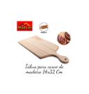 Tábua De Corte Para Churrasco Rustica 14x32 Servir Cortes Hamburguer Carne Legumes Verduras