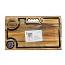 Tábua de Cortes para Churrasco Personalizada Madeira Teca 50x30cm