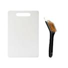 Tabua de cozinha plastico 40,5cm + escova churrasco