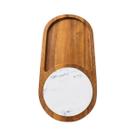 Tabua de frios madeira acacia 1,5x18x41 com marmore florarte Tabua de frios madeira acacia 1,5x18x41 com marmore florarte