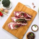 Tábua de Madeira Bambú Corte Carne Churrasco Alça 30x20cm