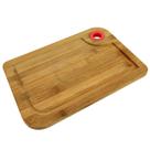 Tábua De Madeira Com Pegador de Silicone 27x19cm Wellmix