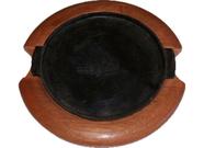 Tábua de Madeira para Churrasco Redonda Chapa Alumínio 28 cm MS Madeiras - MSM 001
