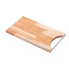 Tábua De Madeira Teca Com Alça Em Aço Inox 35x20cm Wolff