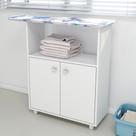Tábua de Passar e Balcão Multiuso Lavanderia com 2 Portas MDP Branco Tecnomobili