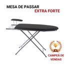 Tábua de Passar Passadeira Mesa Extra Forte Dobrável com Passa Mangas e Porta Ferro 3 Níveis de Altura - Someway