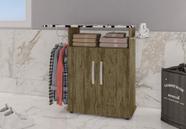 Tábua de Passar Roupa com Armário 2 Portas Prateleira Suporte Para Ferro Cabideiro