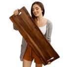 Tábua de servir Home Beets Acacia Wood 91x30cm com alças Tábua de servir Home Beets Acacia Wood 91x30cm com alças
