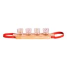 Tábua de shots 4 copos com alça - ele é o cara