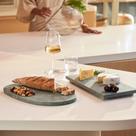 Tábua Decorativa Multiuso Em Mármore Natural Para Servir E Decorar Mesa Posta