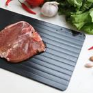 Tábua Descongelador de Alimentos Carnes Peixes Legumes Rápido para Cozinha Alumínio Preta