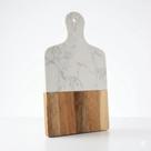 Tábua Dupla Mármore Madeira Corte Alimentos Frescos e Secos LARG.21,5CM COMPR.33CM ALT.1,2CM