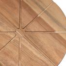 Tábua Gourmet Redonda Pizza Madeira Acácia 30cm Mimo Style