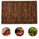 Tábua Grande de Madeira Teca 58,5x38cm Para Churrasco, Carnes e Vegetais