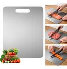 Tábua Inox Gourmet 34x23cm Aço Inoxidável 304 Prateado
