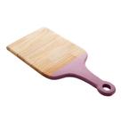 Tabua Madeira C/Alça Laqueada Pinus Rosa 45X21X2Cm
