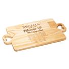 Tábua Madeira C/ Alça Pinus Coração 43x24x1,6cm