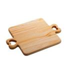 Tábua madeira pinus com alça coraçâo - 33x23x2cm