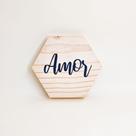Tábua mini hexágono Amor