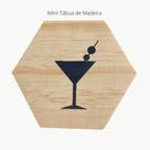 Tábua mini hexágono com a imagem Taça de Drink"