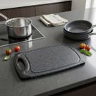 Tabua Multiuso Polipropileno Para Corte De Carnes Cor Preto 30x20cm Antiderrapante