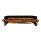 Tábua para Churrasco Carne com Tampa e Bandeja Preta G Madeira Teca 44x33cm 504 - Dorémi Grill