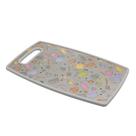 Tábua para Corte de Plástico Kitchen Cinza 37cm x 23cm x 1cm