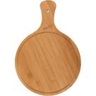 Tábua Para Servir Churrasco Petisco de Bambu Natural Redonda
