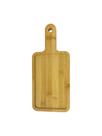 Tábua Para Servir De Bambu Retangular Com Cabo 33 x14