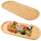 Tábua Petisqueira Bandeja Oval De Bambu Para Servir 32cm