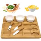 Tábua Petisqueira De Bambu 100% Natural Ramekin Molheira
