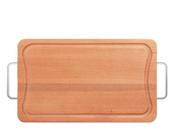 Tabua Prancha Para Churrasco Madeira 35X21cm Cabo Aluminio - STOLF