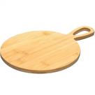 Tábua Redonda Bambu Lyor para Servir com Cabo 28x20x1cm