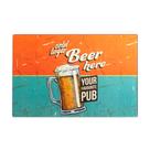 Tabua retangular Beer Zone em vidro 30x20cm -Dynasty