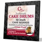 Tábuas de bolo Cakebon Square pretas de 10 polegadas, pacote com 3