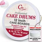 Tábuas de bolo Cakebon, tambores resistentes de 1,3 cm de espessura, 30 cm, brancos, pacote com 12 Tábuas de bolo Cakebon, tambores resistentes de 1,3 cm de espessura, 30 cm, brancos, pacote com 12